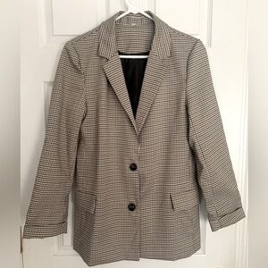New Brown Plaid Blazer SHEIN - M